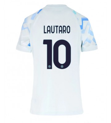 Inter Milan Lautaro Martinez #10 Udebanetrøje Dame 2025-26 Kortærmet